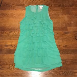 Adorable Ruffled Green Dress